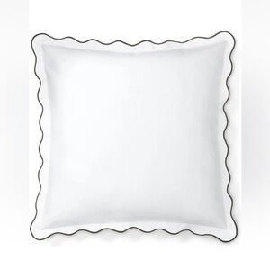 Ralph Lauren Marabella Scalloped Euro Sham White Cotton